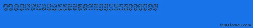 Шрифт PierretheVampire – чёрные шрифты на синем фоне