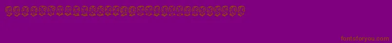 PierretheVampire-Schriftart – Braune Schriften auf violettem Hintergrund