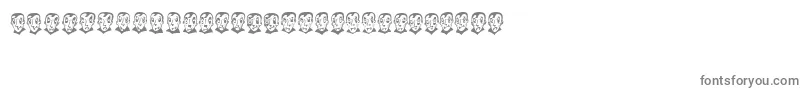 PierretheVampire-fontti – harmaat kirjasimet valkoisella taustalla