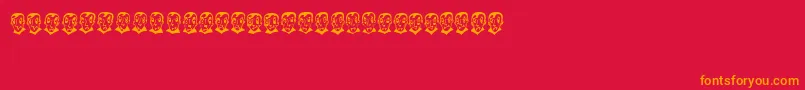 PierretheVampire Font – Orange Fonts on Red Background