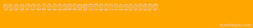 フォントPierretheVampire – オレンジの背景にピンクのフォント