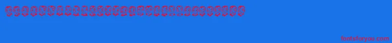 PierretheVampire Font – Red Fonts on Blue Background