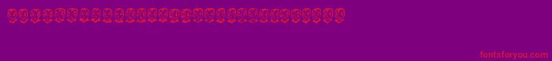 PierretheVampire-fontti – punaiset fontit violetilla taustalla
