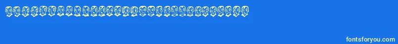 PierretheVampire Font – Yellow Fonts on Blue Background