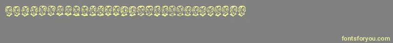 PierretheVampire-fontti – keltaiset fontit harmaalla taustalla