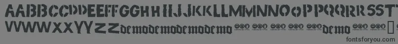 Więcej informacji o czcionce PIG Czcionka PIG – czarne czcionki na szarym tle
