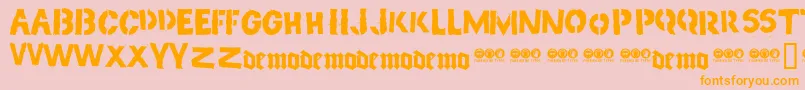 PIG      Font – Orange Fonts on Pink Background