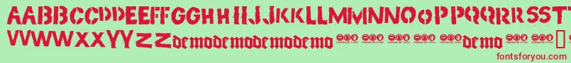PIG      Font – Red Fonts on Green Background