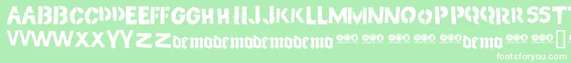 PIG      Font – White Fonts on Green Background