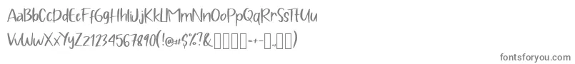 Pig Year Display Font – Gray Fonts on White Background