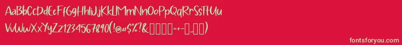 Pig Year Display Font – Green Fonts on Red Background