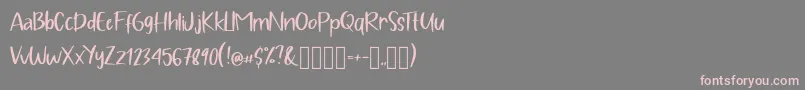 Pig Year Display Font – Pink Fonts on Gray Background
