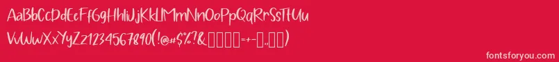 Pig Year Display Font – Pink Fonts on Red Background