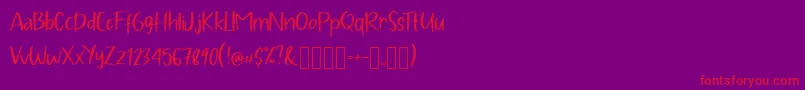 Pig Year Display Font – Red Fonts on Purple Background