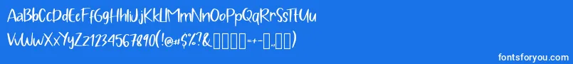 Pig Year Display Font – White Fonts on Blue Background