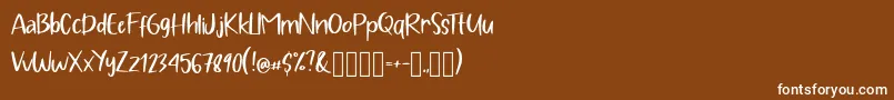 Pig Year Display Font – White Fonts on Brown Background