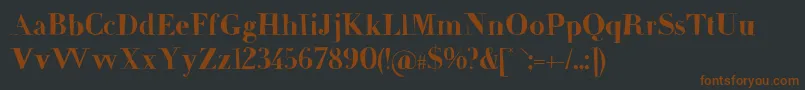 FrailBold Font – Brown Fonts on Black Background