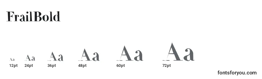FrailBold Font Sizes