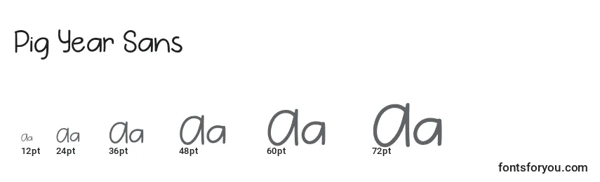 Размеры шрифта Pig Year Sans
