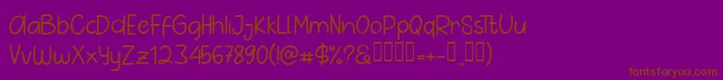 Шрифт Pig Year Sans – коричневые шрифты на фиолетовом фоне