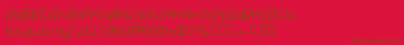フォントPig Year Sans – 赤い背景に茶色の文字