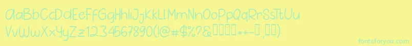 Pig Year Sans-fontti – vihreät fontit keltaisella taustalla