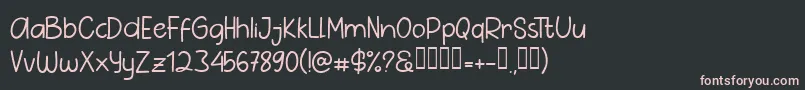 フォントPig Year Sans – 黒い背景にピンクのフォント