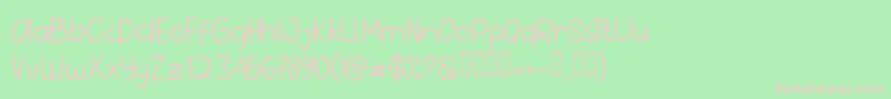 フォントPig Year Sans – 緑の背景にピンクのフォント