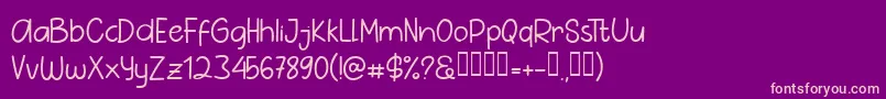 フォントPig Year Sans – 紫の背景にピンクのフォント
