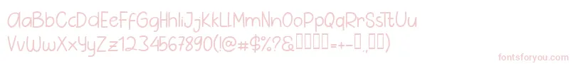 フォントPig Year Sans – 白い背景にピンクのフォント