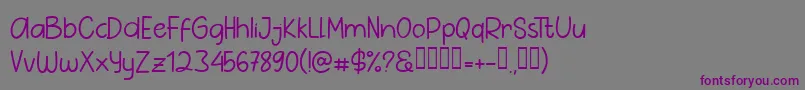 Шрифт Pig Year Sans – фиолетовые шрифты на сером фоне