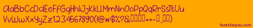 Шрифт Pig Year Sans – фиолетовые шрифты на оранжевом фоне