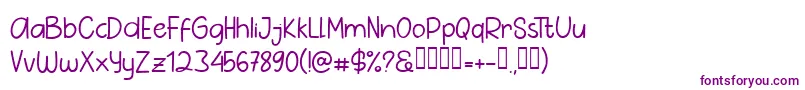 Pig Year Sans-fontti – violetit fontit valkoisella taustalla