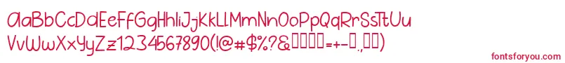 Pig Year Sans-fontti – punaiset fontit valkoisella taustalla