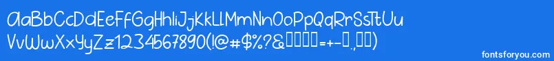 Шрифт Pig Year Sans – белые шрифты на синем фоне