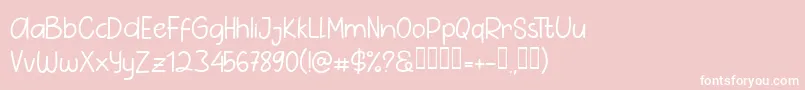 Шрифт Pig Year Sans – белые шрифты на розовом фоне