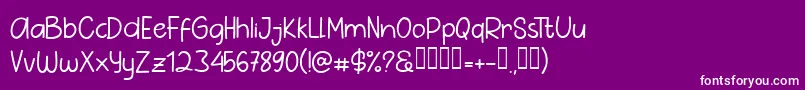フォントPig Year Sans – 紫の背景に白い文字