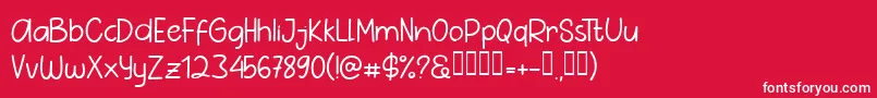 Шрифт Pig Year Sans – белые шрифты на красном фоне