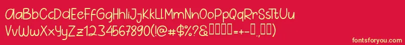 Шрифт Pig Year Sans – жёлтые шрифты на красном фоне