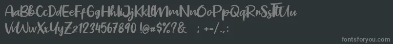 Pig Year Font – Gray Fonts on Black Background
