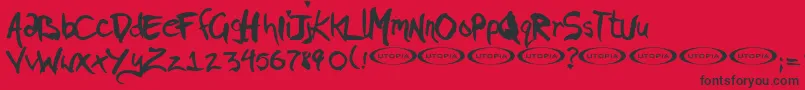 PIGAE    Font – Black Fonts on Red Background