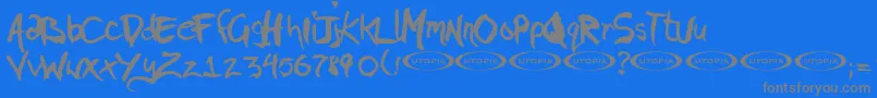 PIGAE    Font – Gray Fonts on Blue Background