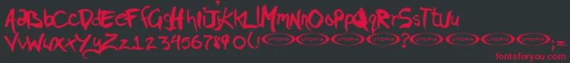 PIGAE    Font – Red Fonts on Black Background