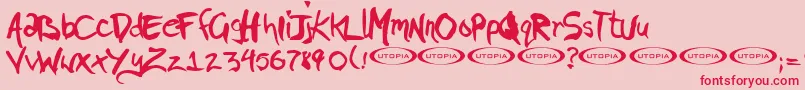 PIGAE    Font – Red Fonts on Pink Background