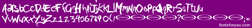 PIGAE    Font – White Fonts on Purple Background