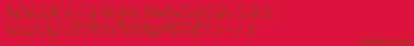 Piko Font – Brown Fonts on Red Background