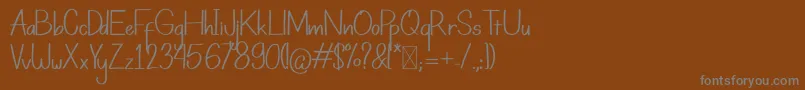 フォントPiko – 茶色の背景に灰色の文字