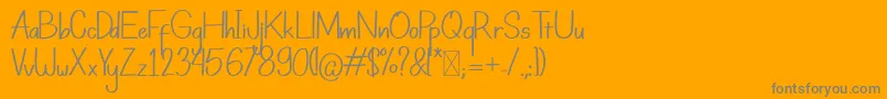 フォントPiko – オレンジの背景に灰色の文字