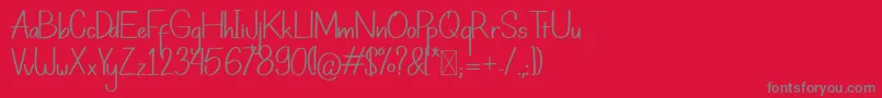 More about Piko Font Piko Font – Gray Fonts on Red Background