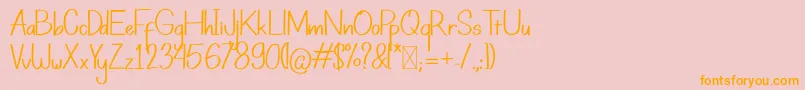 Piko Font – Orange Fonts on Pink Background